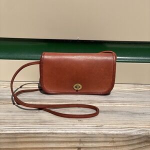 Vintage Coach Rust Dinky Bag 9375 NYC Crossbody Shoulder Bag